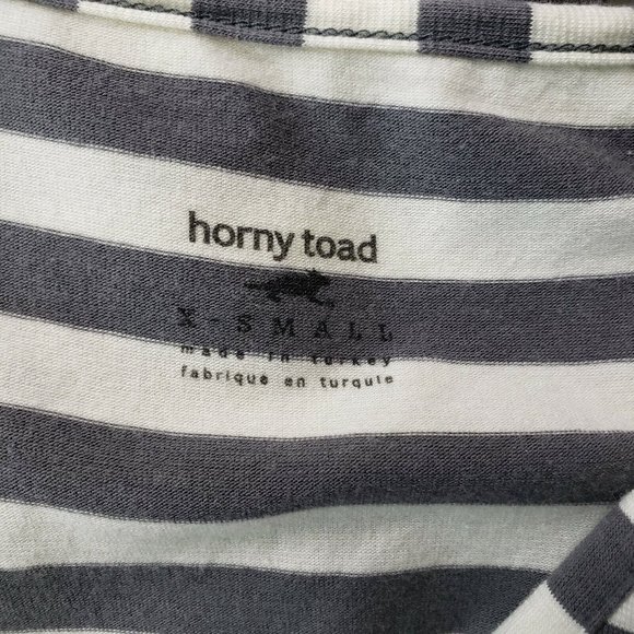 Horny Toad‎ Womens Keyboard Dress Sz XS Gray Cream 3/4 Sleeve Hi-Low - Picture 5 of 5